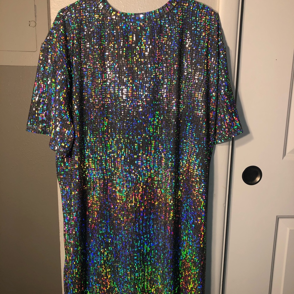 Hologram T-shirt dress perfect for a night out!